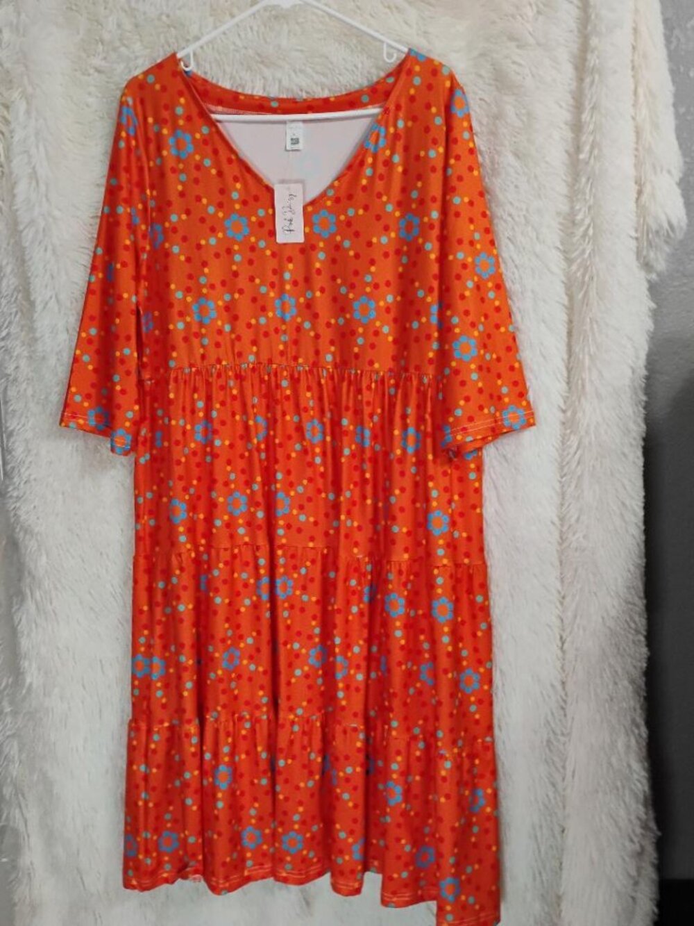 Pink Daisy Women's V-Neck Short Sleeve Dress NWT Size XL
